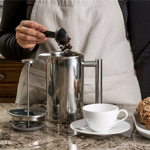 Double Stainless Steel Coffee Pot French Coffee Press Pot Insulation Pot Tea Maker Pressure Pot