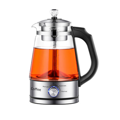 110v American Standard Household Tea Boiler Steam Spray Black Teapot Glass Electric Kettle Coffee Pot