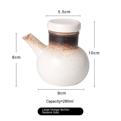 Creative Japanese Ceramic Seasoning Pot Household Vinegar Bottle