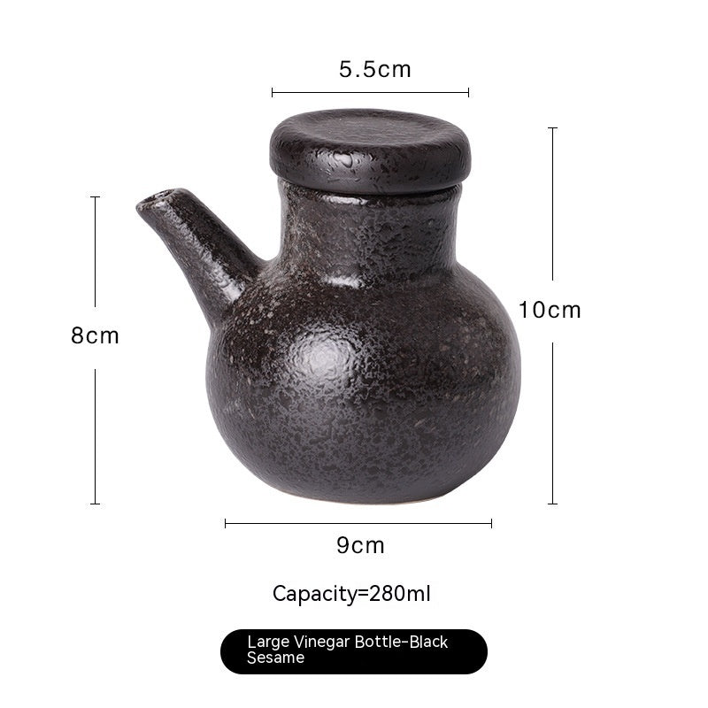 Creative Japanese Ceramic Seasoning Pot Household Vinegar Bottle