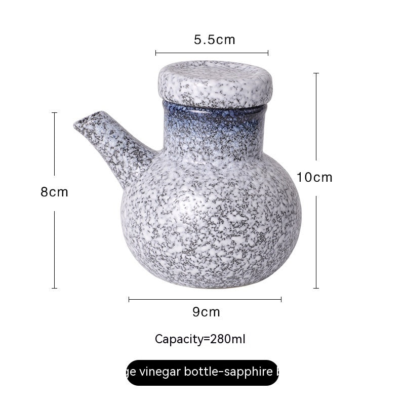 Creative Japanese Ceramic Seasoning Pot Household Vinegar Bottle